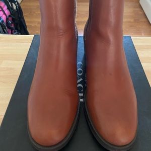 Coach leather booties